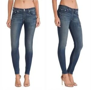 Rag & Bone Skinny Jeans Dark Wash Kingsland Style W1502K520 Women's Size 24